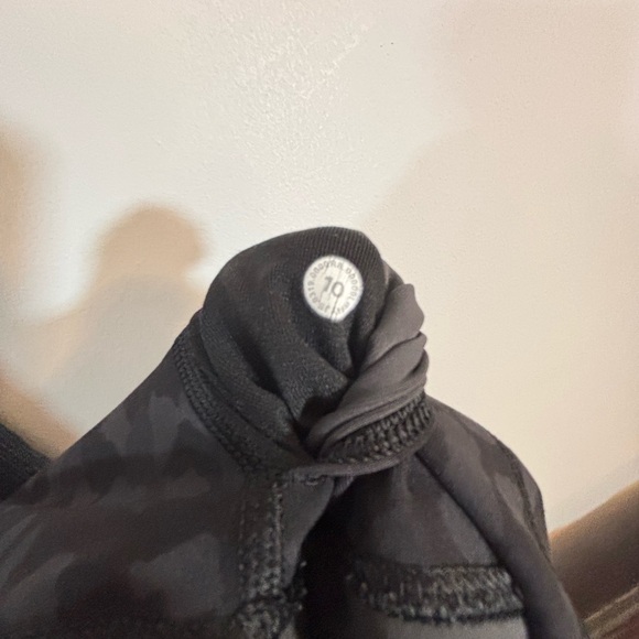 Lululemon Wunder Under Crop Leggings 21β Black Camo High Rise Size 10 - Picture 6 of 11